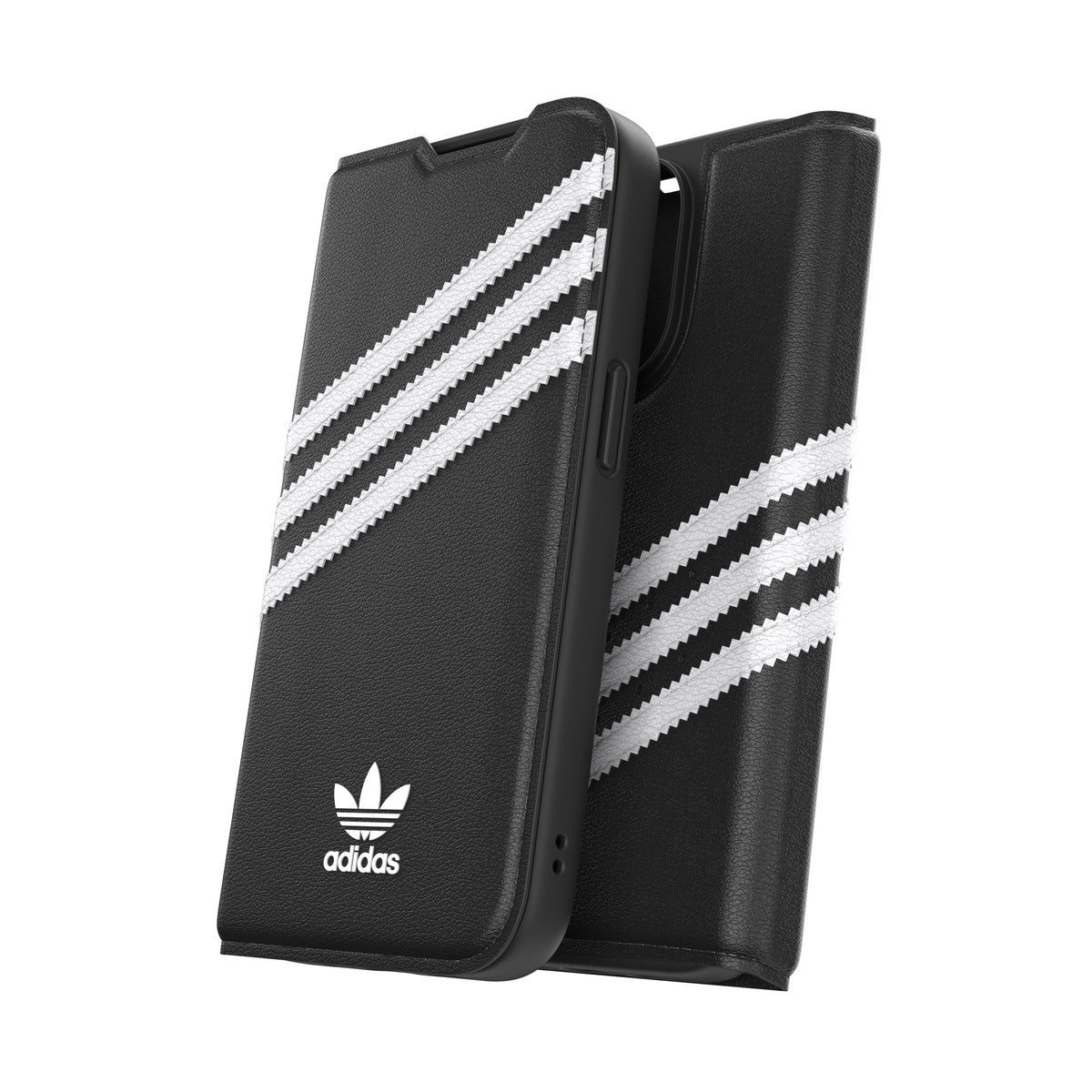 adidas Originals[アディダス オリジナルス] iPhone 14 Pro スマホケース スマホカバー BOOKLET Black/White 手帳型 SAMBAシリーズモチーフ カードスリット ブラック/ホワイト ≪特価！≫ (50196(GC2941))