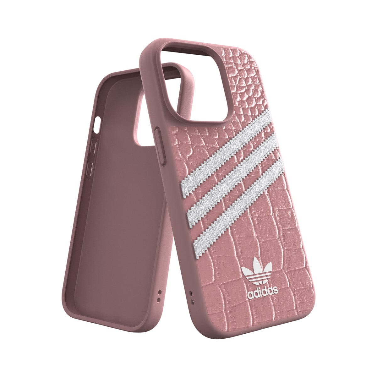adidas Originals[アディダス オリジナルス] iPhone 14 Pro スマホケース スマホカバー ALLIGATOR Pink クロコ調 SAMBAシリーズモチーフ ワンダーモーブ くすみピンク ≪特価！≫ (50200(GC2945))