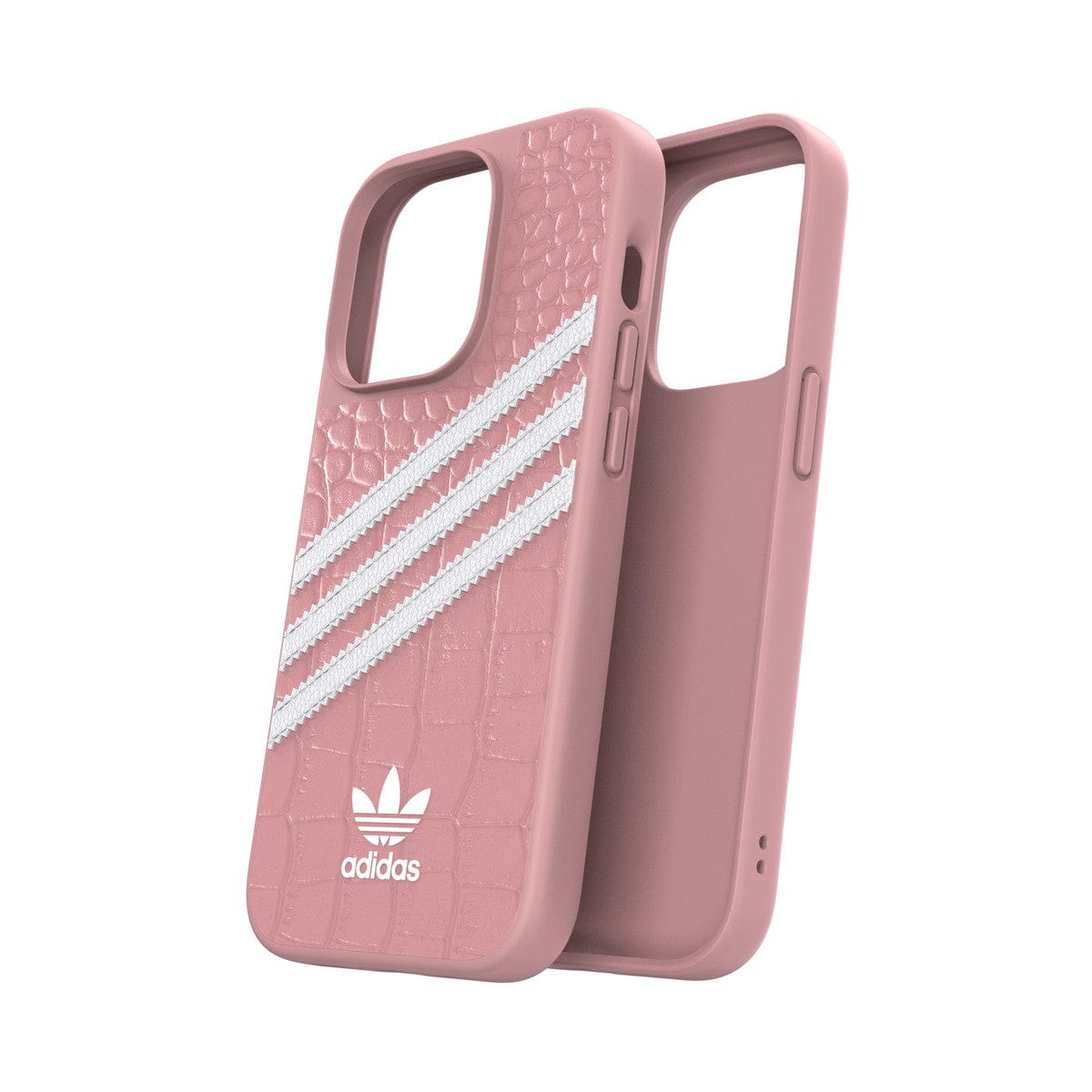 adidas Originals[アディダス オリジナルス] iPhone 14 Pro スマホケース スマホカバー ALLIGATOR Pink クロコ調 SAMBAシリーズモチーフ ワンダーモーブ くすみピンク ≪特価！≫ (50200(GC2945))