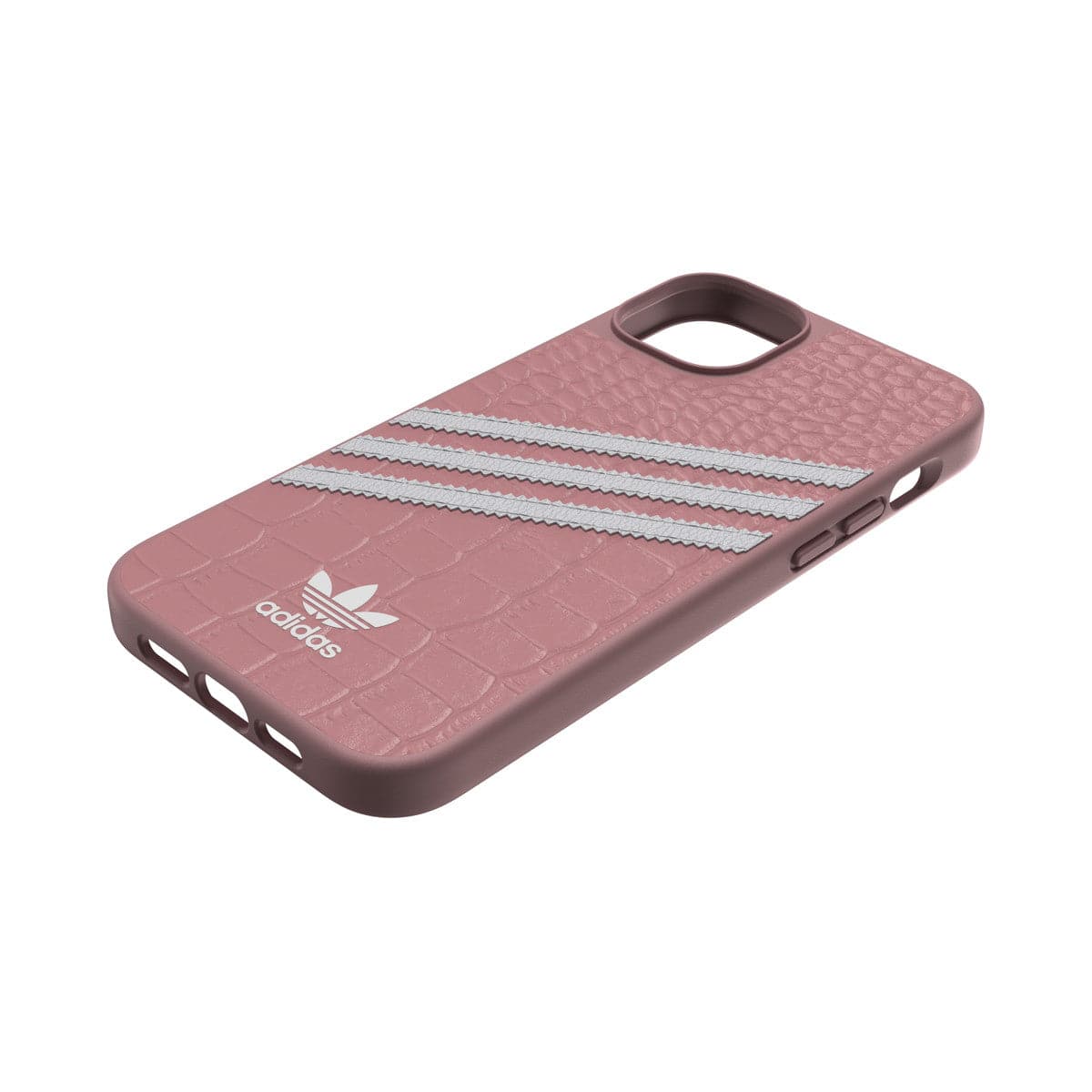 adidas Originals[アディダス オリジナルス] iPhone 14 Plus スマホケース スマホカバー ALLIGATOR Pink クロコ調 SAMBAシリーズモチーフ ワンダーモーブ くすみピンク ≪特価！≫ (50201(GC2946))