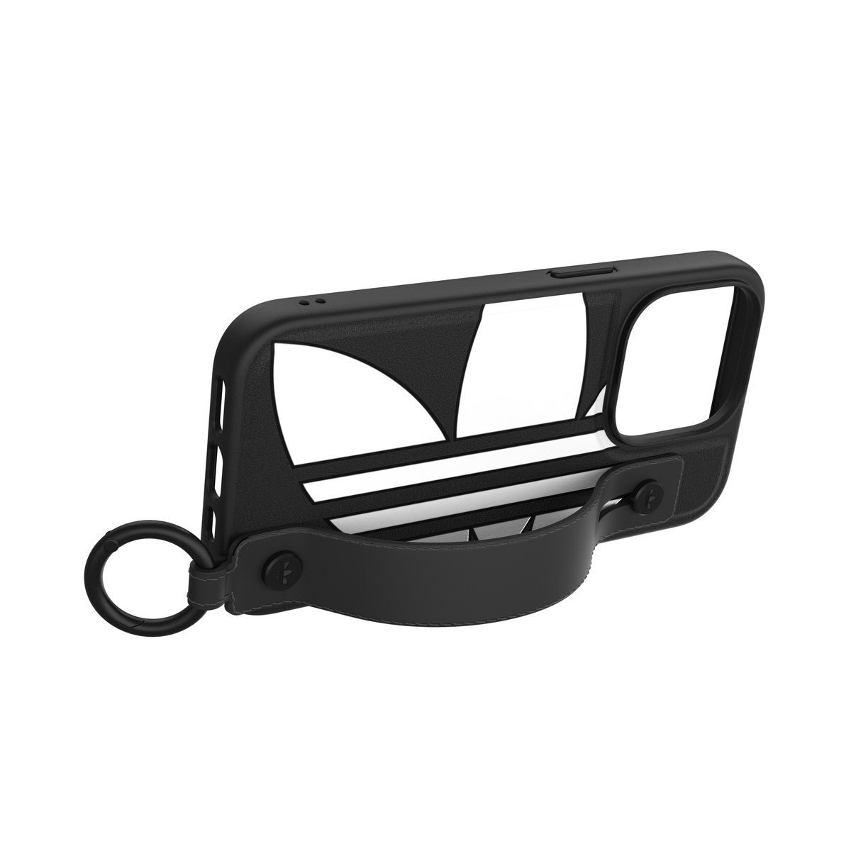 adidas Originals[アディダス オリジナルス] iPhone 14 Pro スマホケース スマホカバー Big Logo Black ハンドストラップ付 ハンドベルト付 リング付 ロゴ ブラック ≪特価！≫ (50214(GC2981))