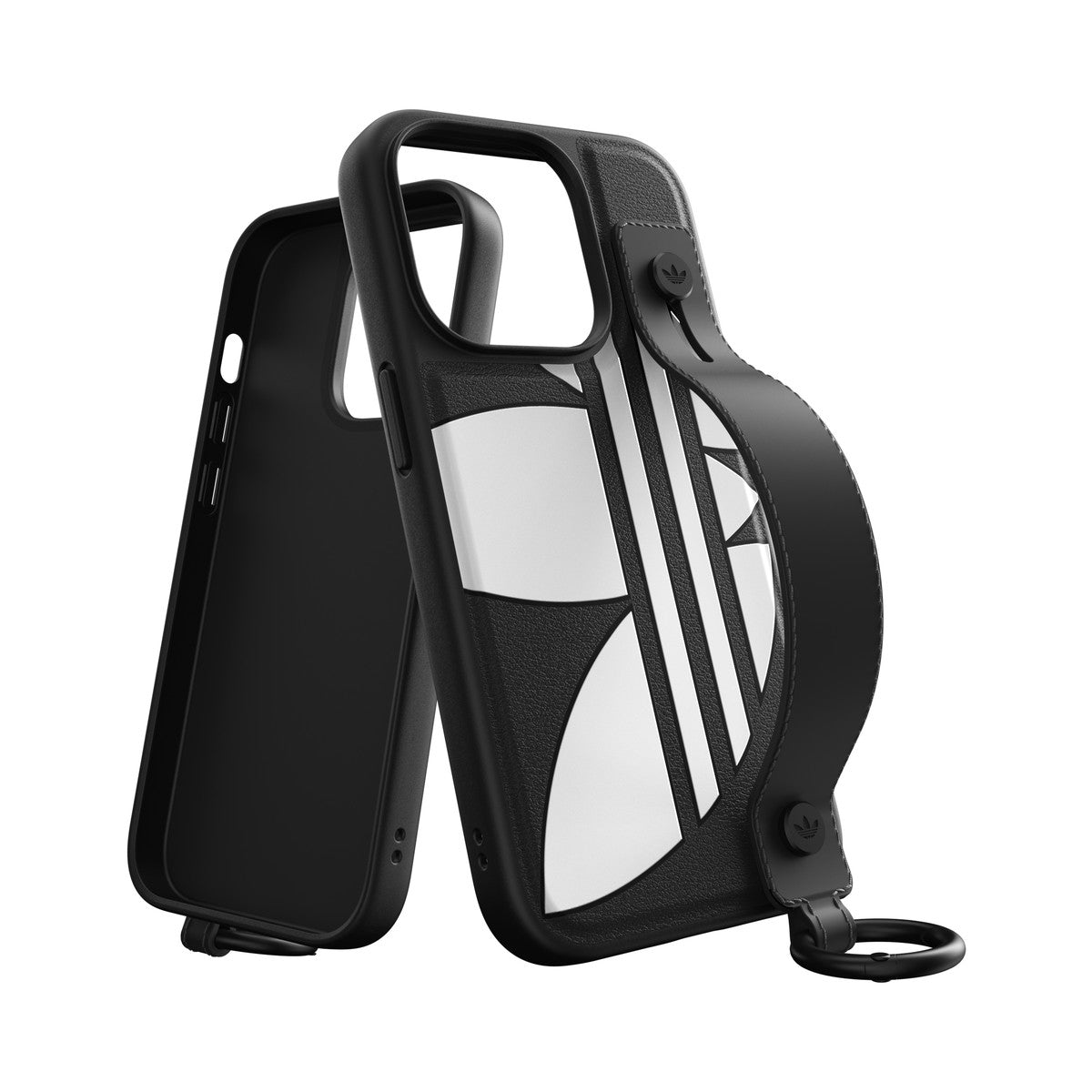 adidas Originals[アディダス オリジナルス] iPhone 14 Pro スマホケース スマホカバー Big Logo Black ハンドストラップ付 ハンドベルト付 リング付 ロゴ ブラック ≪特価！≫ (50214(GC2981))