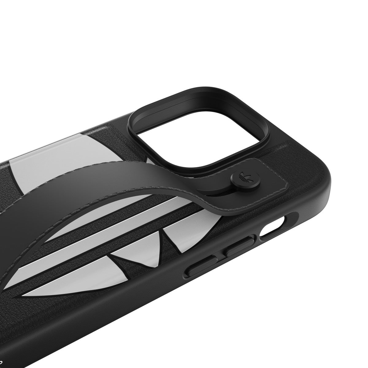 adidas Originals[アディダス オリジナルス] iPhone 14 Pro スマホケース スマホカバー Big Logo Black ハンドストラップ付 ハンドベルト付 リング付 ロゴ ブラック ≪特価！≫ (50214(GC2981))