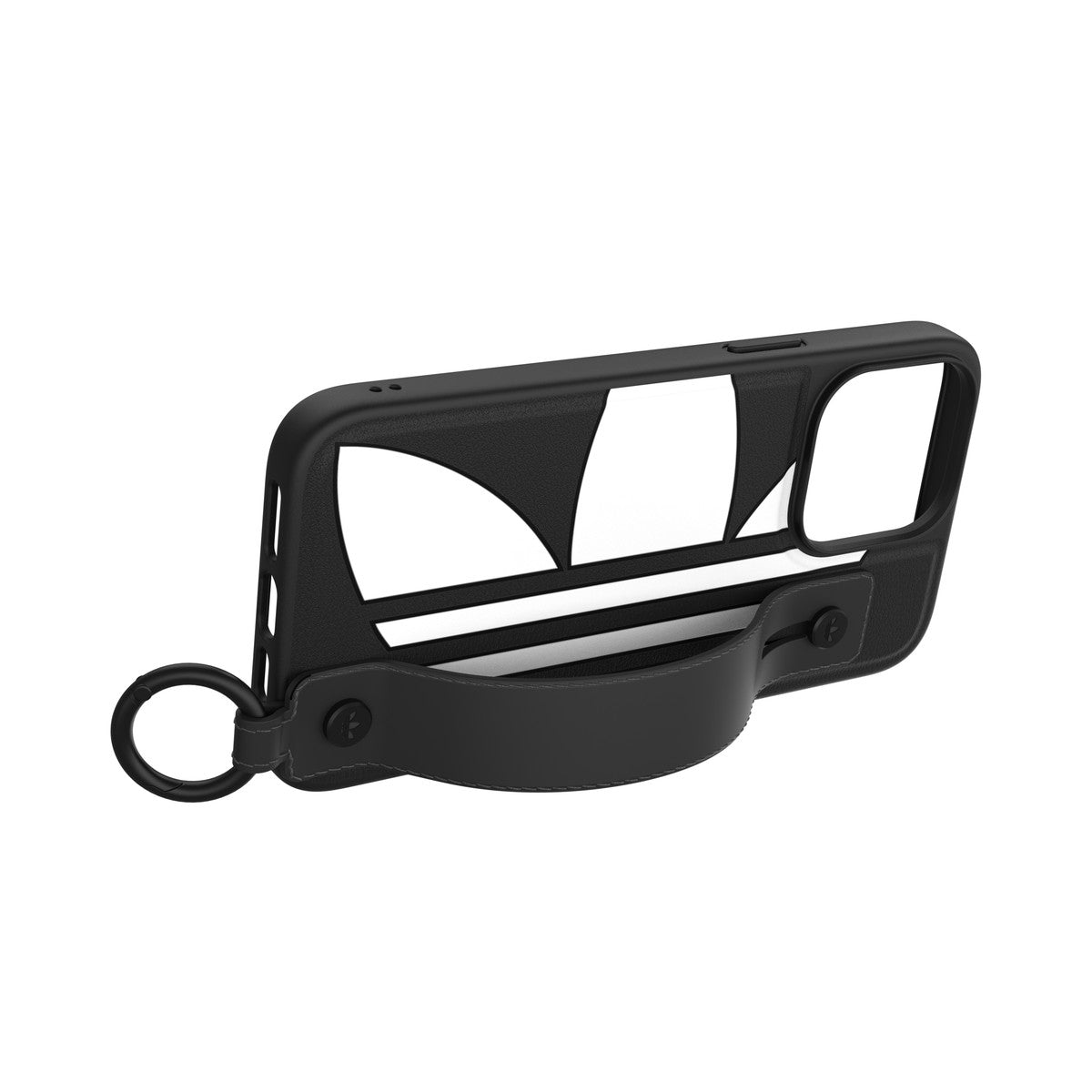 adidas Originals[アディダス オリジナルス] iPhone 14 Pro Max スマホケース スマホカバー Big Logo Black ハンドストラップ付 ハンドベルト付 リング付 ロゴ ブラック ≪特価！≫ (50216(GC2983))