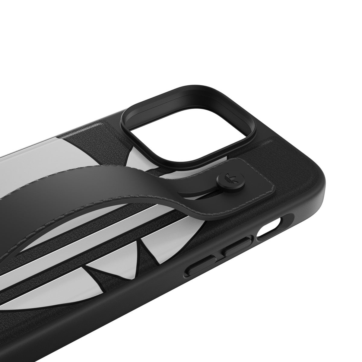 adidas Originals[アディダス オリジナルス] iPhone 14 Pro Max スマホケース スマホカバー Big Logo Black ハンドストラップ付 ハンドベルト付 リング付 ロゴ ブラック ≪特価！≫ (50216(GC2983))