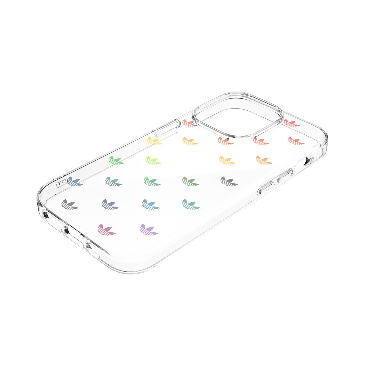 adidas Originals[アディダス オリジナルス] iPhone 14 Pro スマホケース スマホカバー ENTRY Colorful ホログラフィックトレフォイルプリント ロゴ モノグラム カラフル ≪特価！≫ (50220(GC2965))