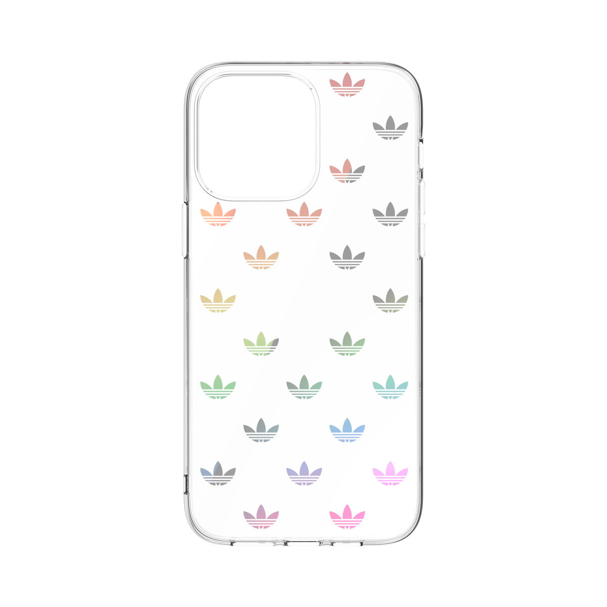adidas Originals[アディダス オリジナルス] iPhone 14 Pro Max スマホケース スマホカバー ENTRY Colorful ホログラフィックトレフォイルプリント ロゴ モノグラム カラフル ≪特価！≫ (50222(GC2967))