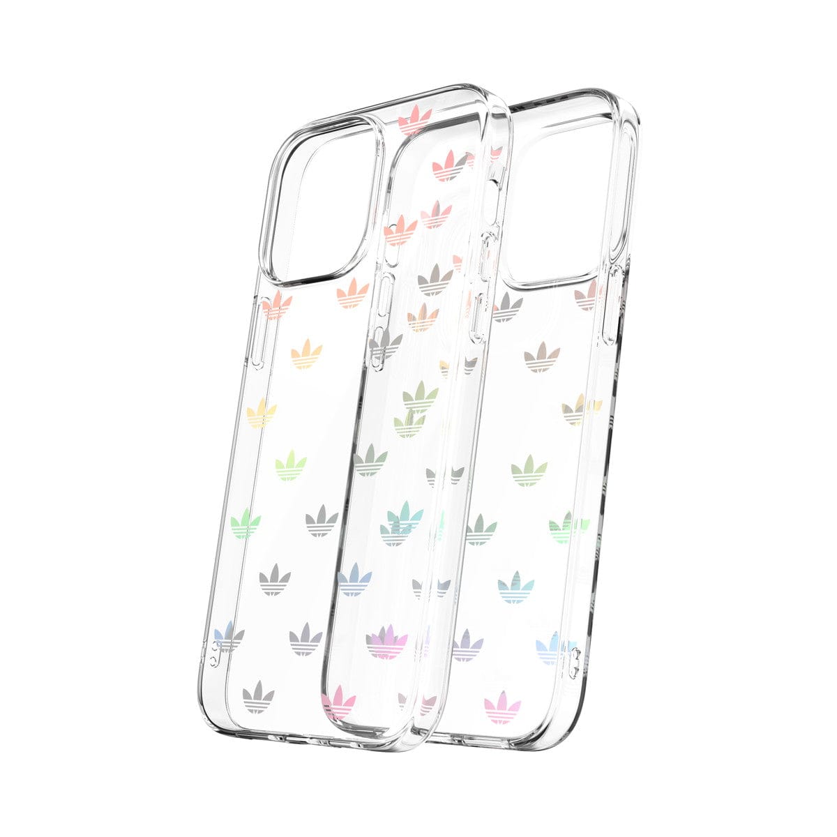 adidas Originals[アディダス オリジナルス] iPhone 14 Pro Max スマホケース スマホカバー ENTRY Colorful ホログラフィックトレフォイルプリント ロゴ モノグラム カラフル ≪特価！≫ (50222(GC2967))