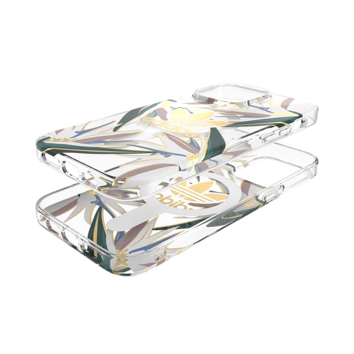 adidas Originals[アディダス オリジナルス] iPhone 14 Pro Max スマホケース スマホカバー Clear/Gold MagSafe メタリック グラフィックデザイン マグネット クリア/ゴールド ≪特価！≫ (50225(GC2976))