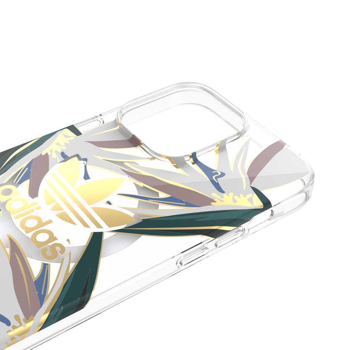 adidas Originals[アディダス オリジナルス] iPhone 14 Pro Max スマホケース スマホカバー Clear/Gold MagSafe メタリック グラフィックデザイン マグネット クリア/ゴールド ≪特価！≫ (50225(GC2976))