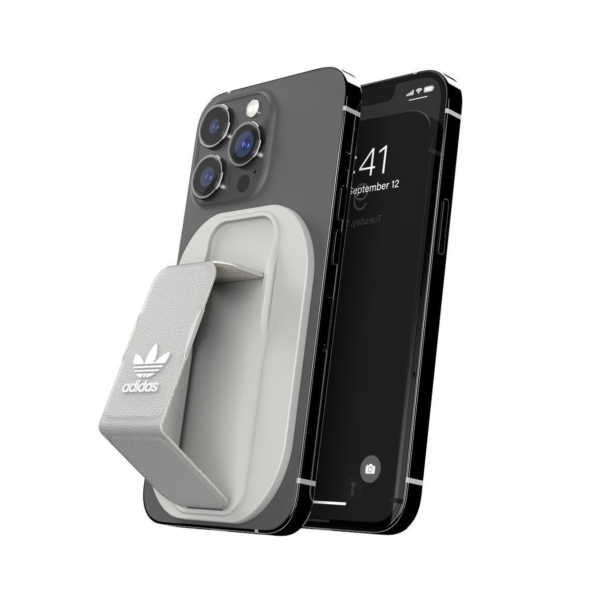 adidas Originals[アディダス オリジナルス] スマホグリップ スマホスタンド Silver MagSafe対応 マグネット シンプル シルバー  ≪特価！≫ (50323≪特価！≫ (GC3000))