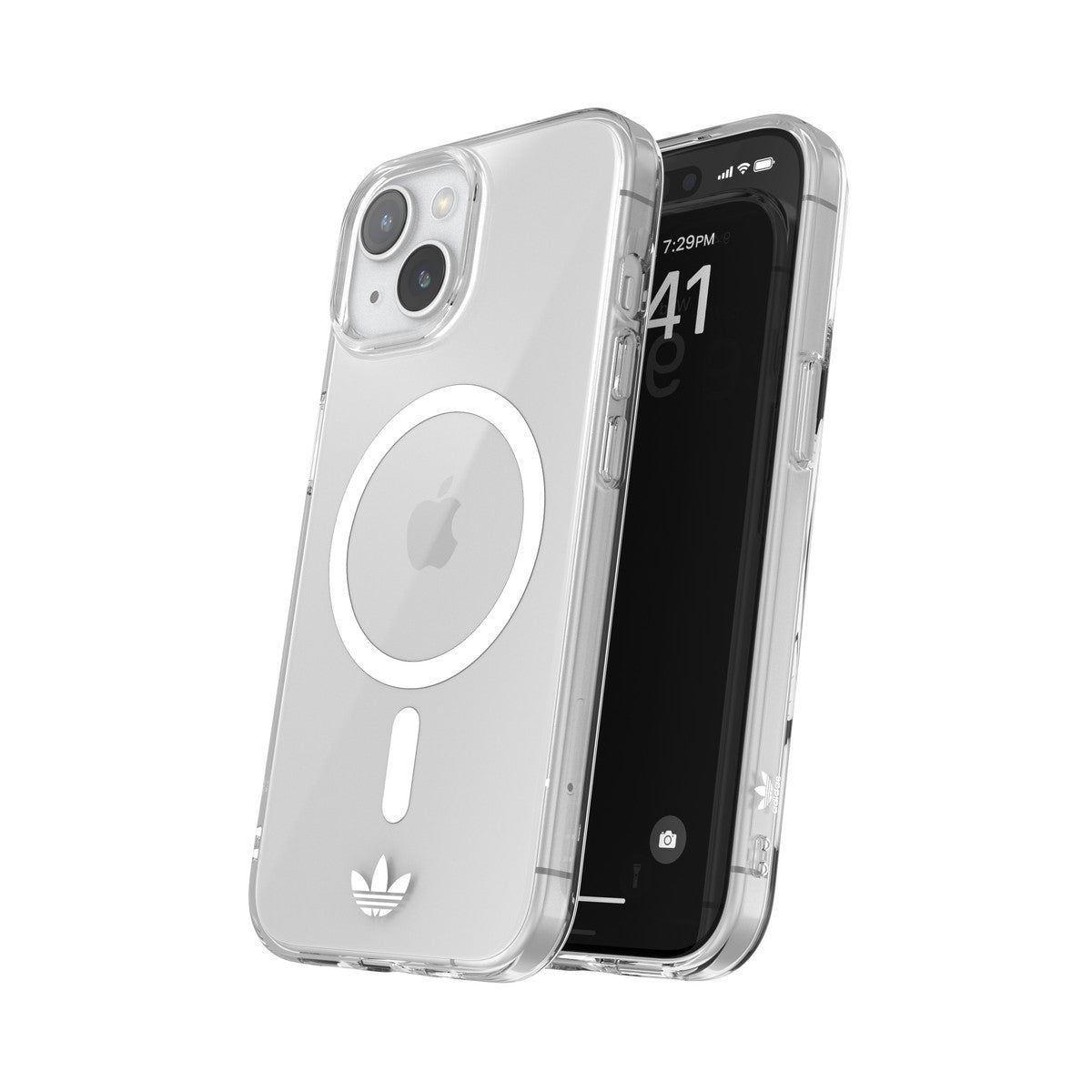 adidas Originals[アディダス オリジナルス] iPhone 15 スマホケース スマホカバー MagSafe CLEAR シンプル ロゴ マグネット クリア ≪特価！≫ (53826(IR3866))