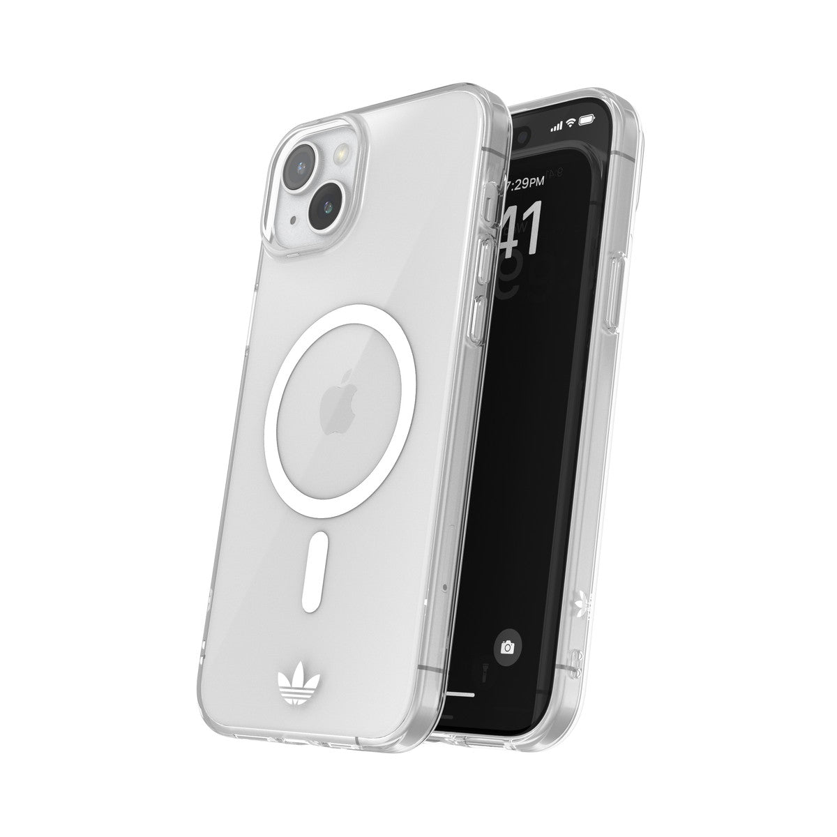 adidas Originals[アディダス オリジナルス] iPhone 15 Plus スマホケース スマホカバー MagSafe CLEAR シンプル ロゴ マグネット クリア ≪特価！≫ (53828(IR3868))
