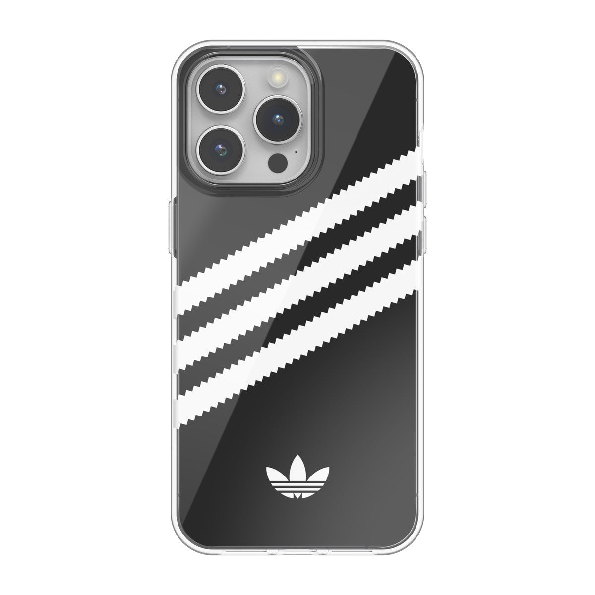 adidas Originals[アディダス オリジナルス] iPhone 15 Pro Max スマホケース スマホカバー 3 STRIPES CLEAR w/5 films SAMBAモチーフシリーズ ロゴ 着せ替え 5色 クリア ≪特価！≫ (53895(IR3934))