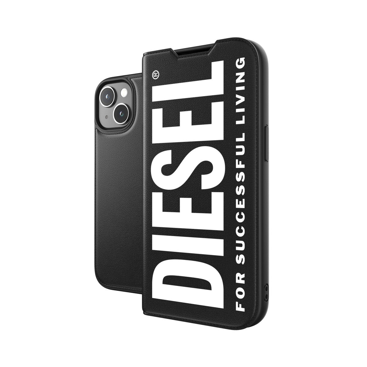 DIESEL iPhone15ケース Booklet ブラック