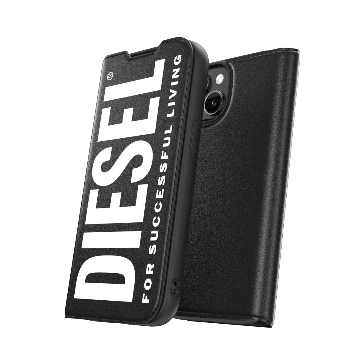 新品 DIESEL ディーゼル スマホケース iPhone15 ブラック DIESEL iPhone15ケース Booklet ブラック