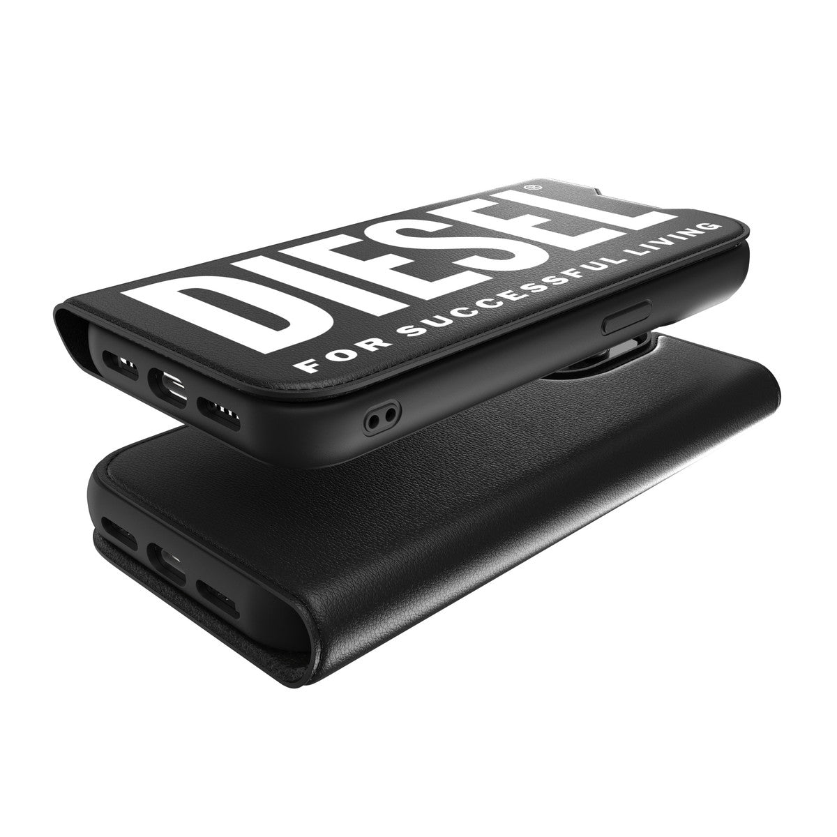 DIESEL iPhone15Proケース Booklet ブラック