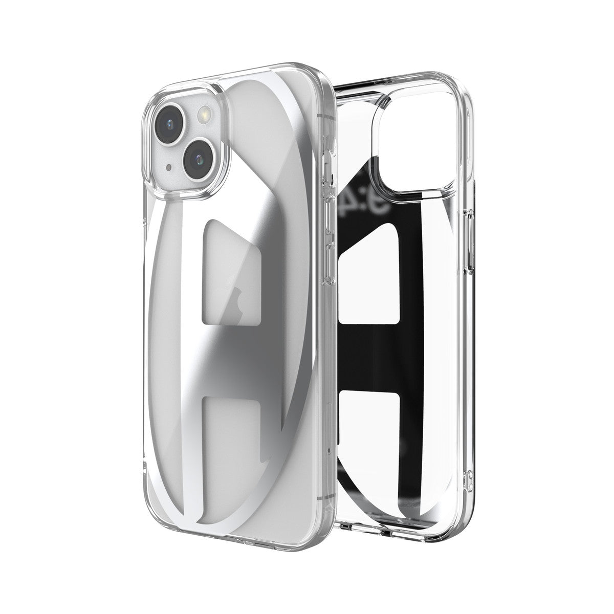 DIESEL iPhone15ケース Clear D クリア/シルバー