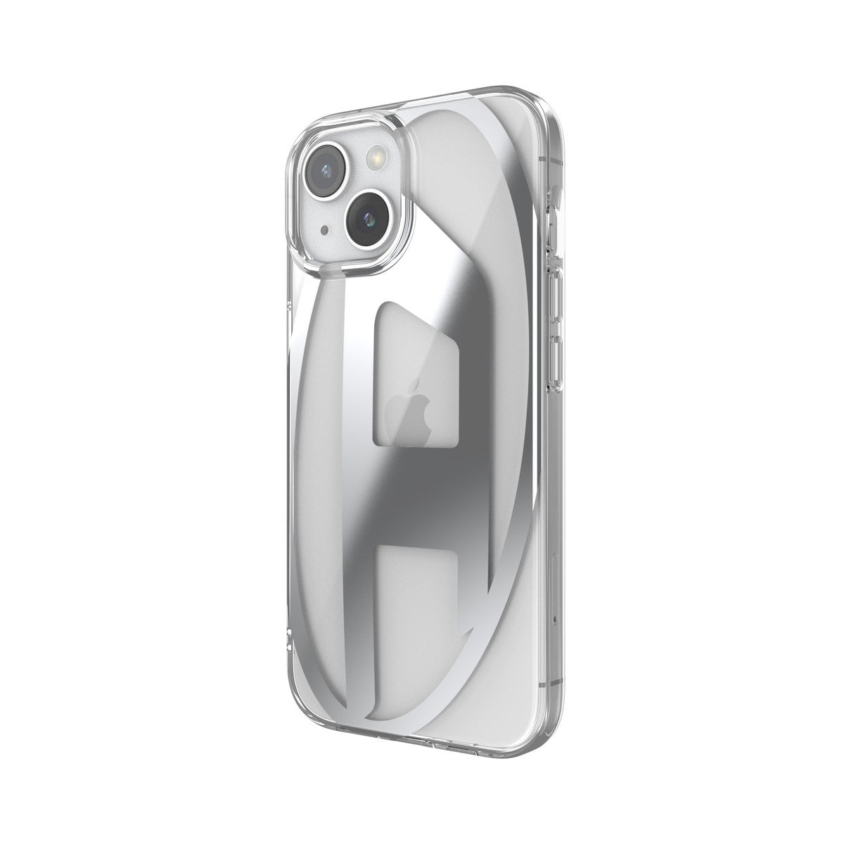 DIESEL iPhone15ケース Clear D クリア/シルバー