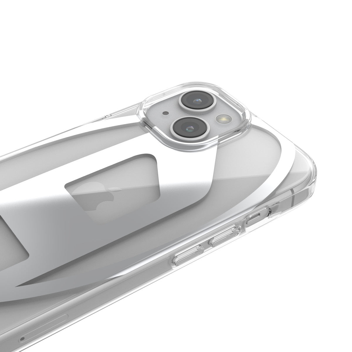 DIESEL iPhone15ケース Clear D クリア/シルバー