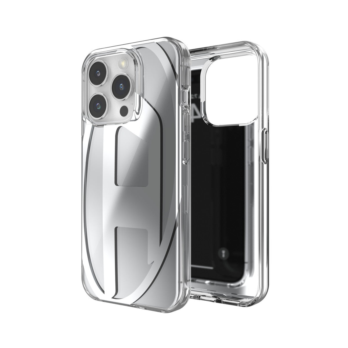 【利益還元祭】開催中！今年最後の大セール DIESEL iPhone15Proケース Oval D Clear シルバーメタリック iPhoneアクセサリー