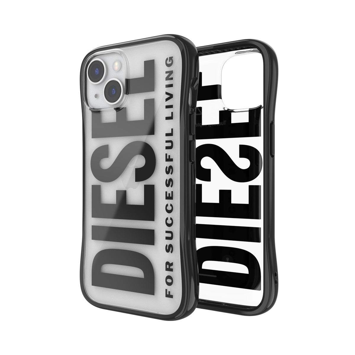 喜ばれる誕生日プレゼント iPhone14/13ケース DIESEL De-Fased ブラック Biscotto iPhoneアクセサリー