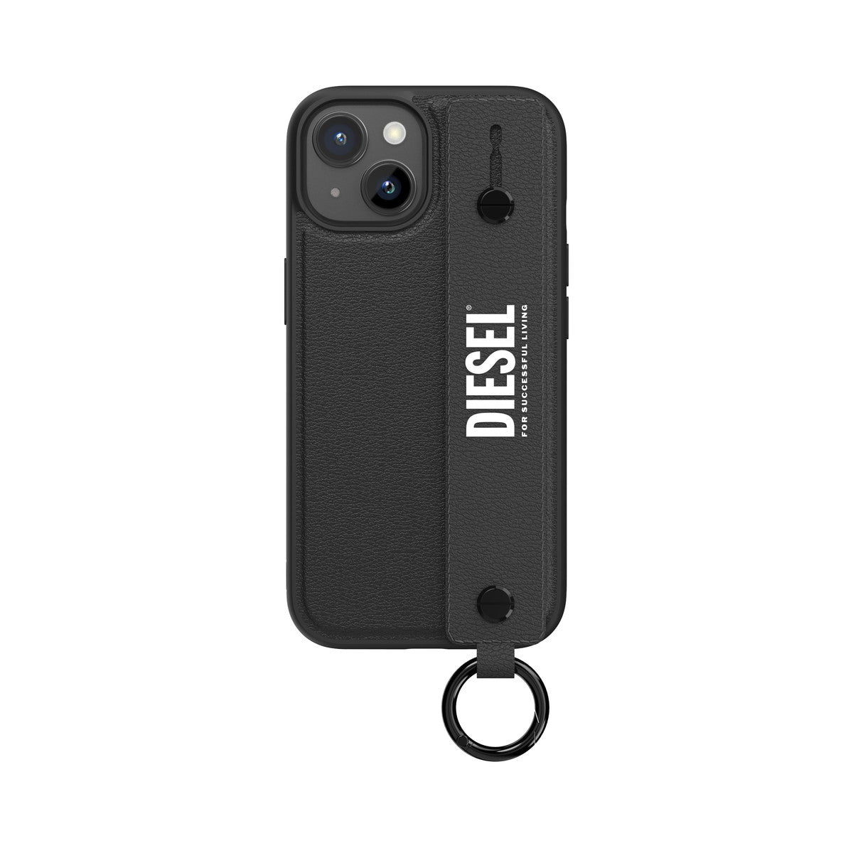 DIESEL iPhone15ケース ハンドストラップ ブラック
