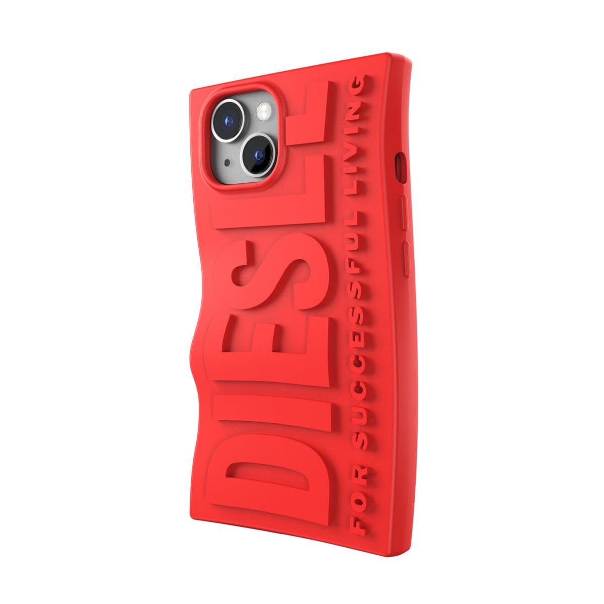DIESEL[ディーゼル] iPhone 14/ iPhone 13 case D By Silicone Red ソフトシリコン 立体ロゴ レッド ≪特価！≫ (54115) ホワイト