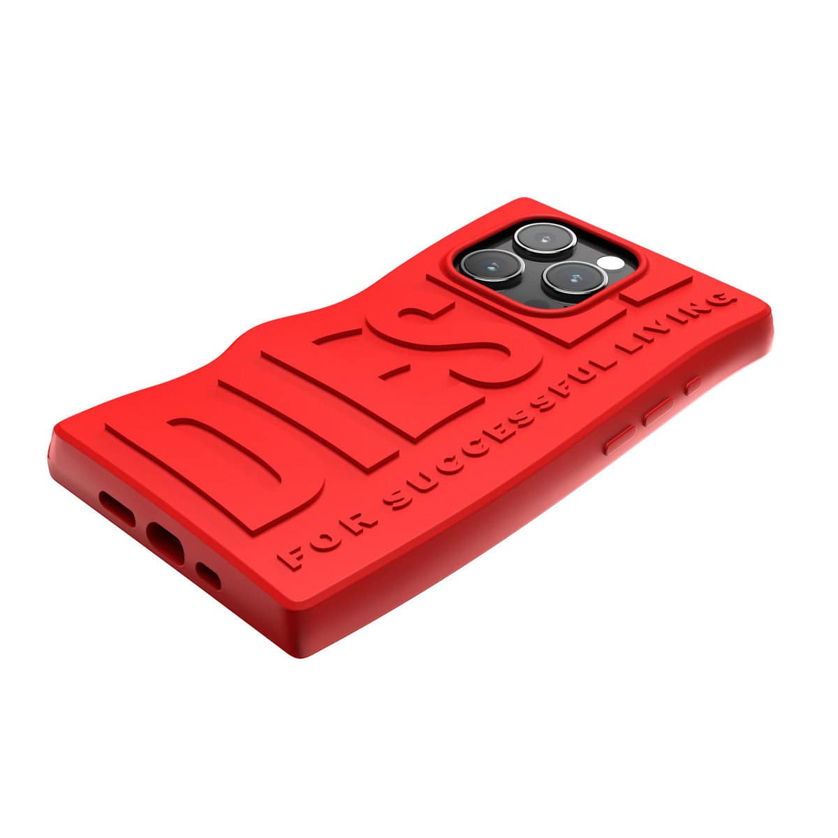 DIESEL iPhone15Proケース D By DIESEL Silicone レッド