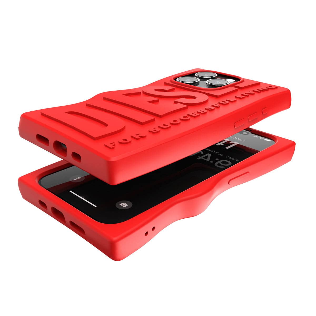 DIESEL iPhone15Proケース D By DIESEL Silicone レッド