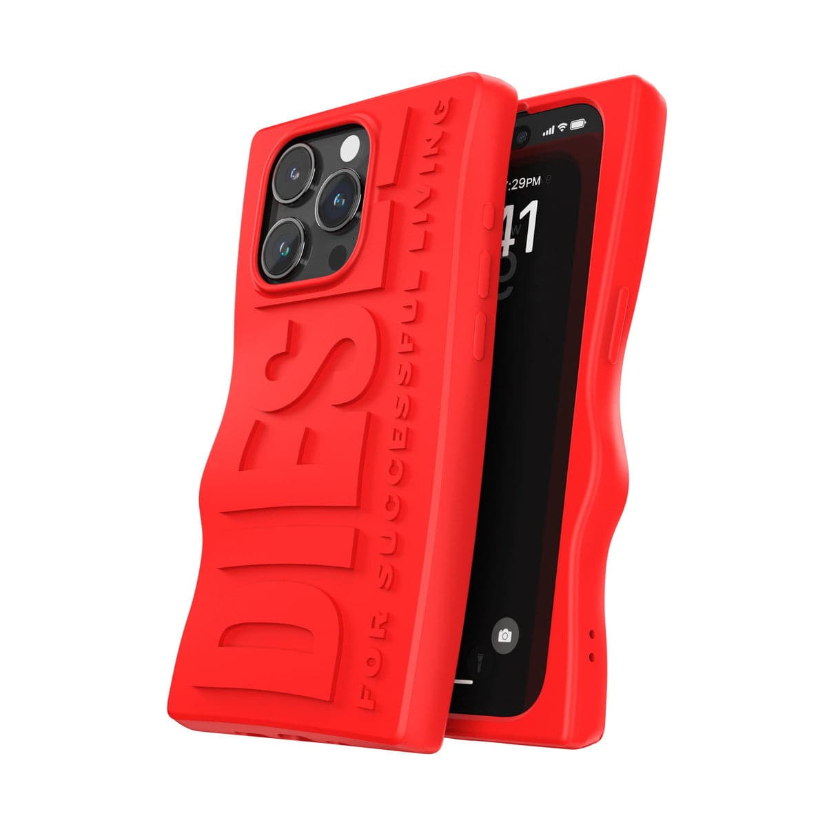 DIESEL iPhone15Proケース Oval D ブラック