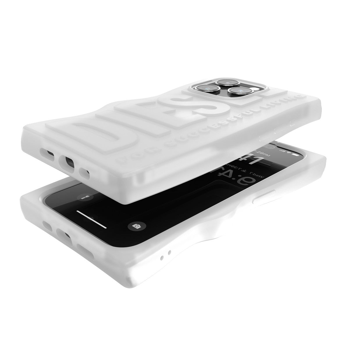 DIESEL iPhone15Proケース D By DIESEL Silicone ミルキーホワイト