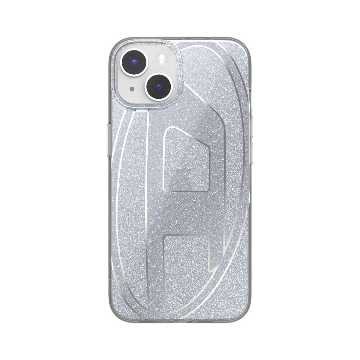 DIESEL iPhone14/13ケース Oval D Glitter シルバー