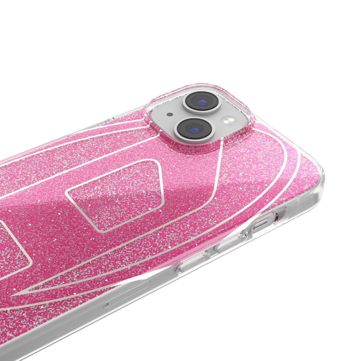 DIESEL iPhone14/13ケース Oval D Glitter ブラック