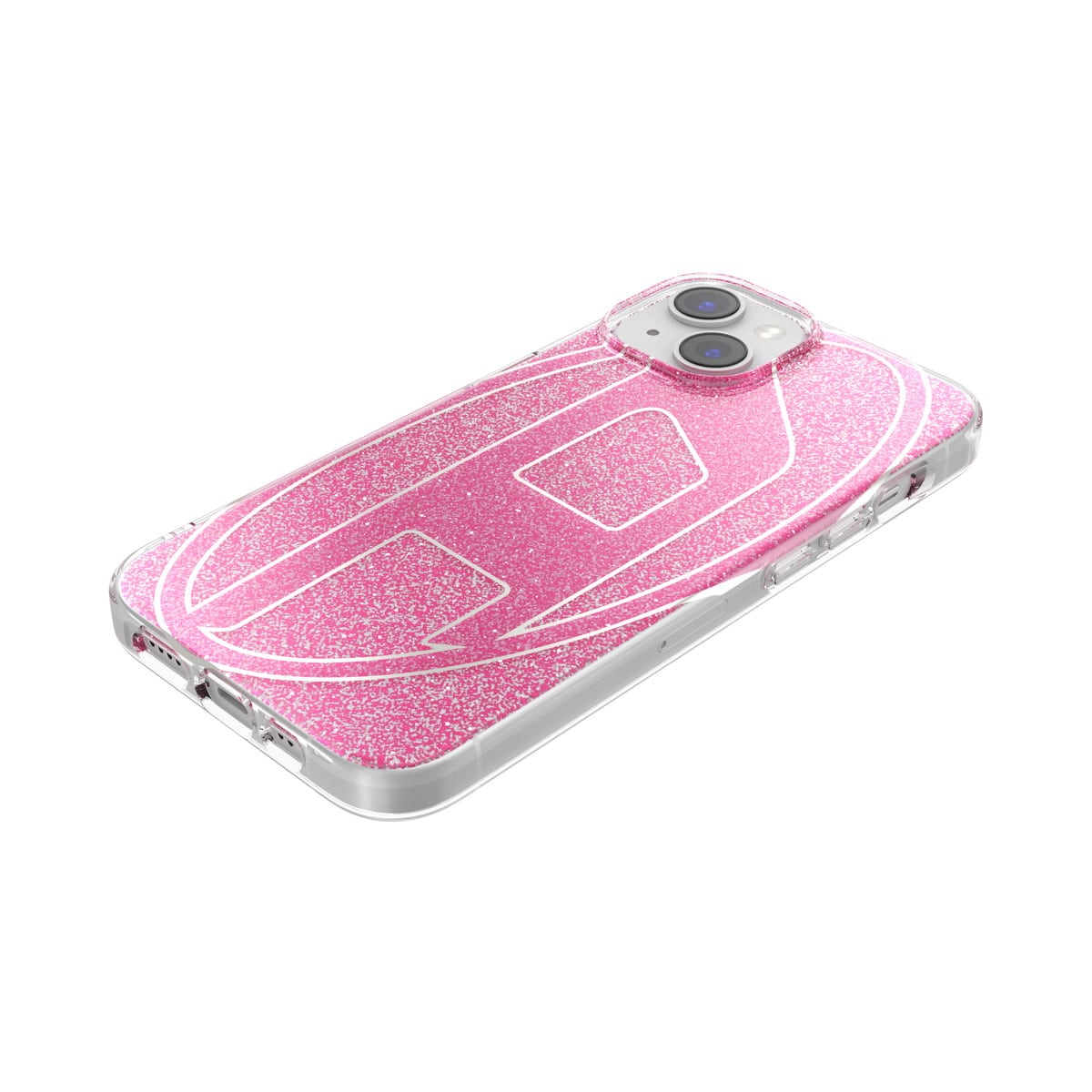 DIESEL iPhone14/13ケース Oval D Glitter ブラック