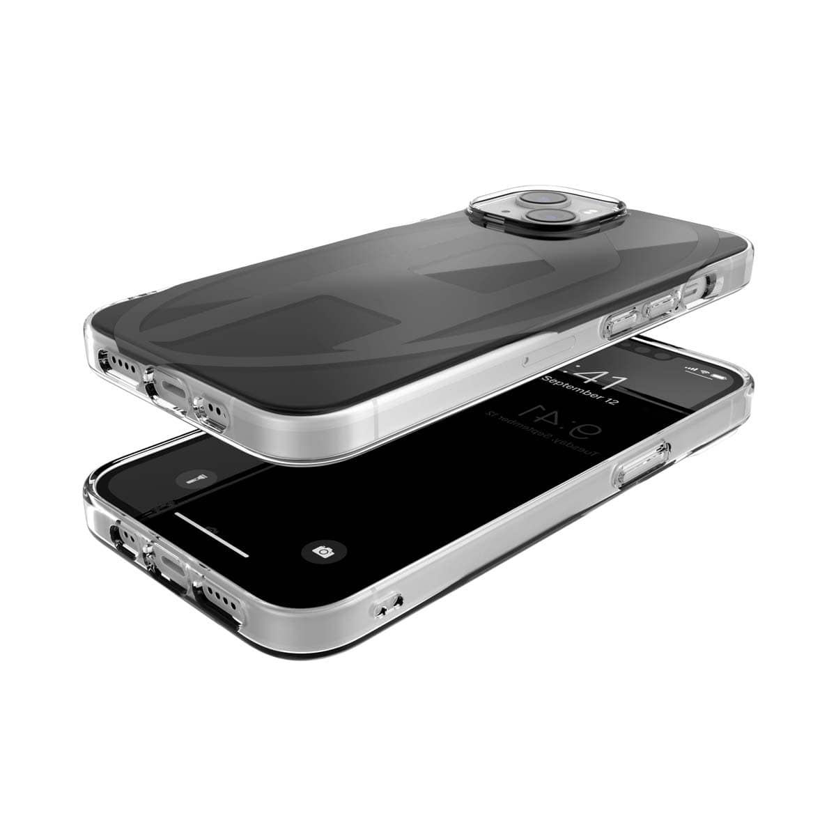 DIESEL iPhone14/13ケース Oval D ブラック