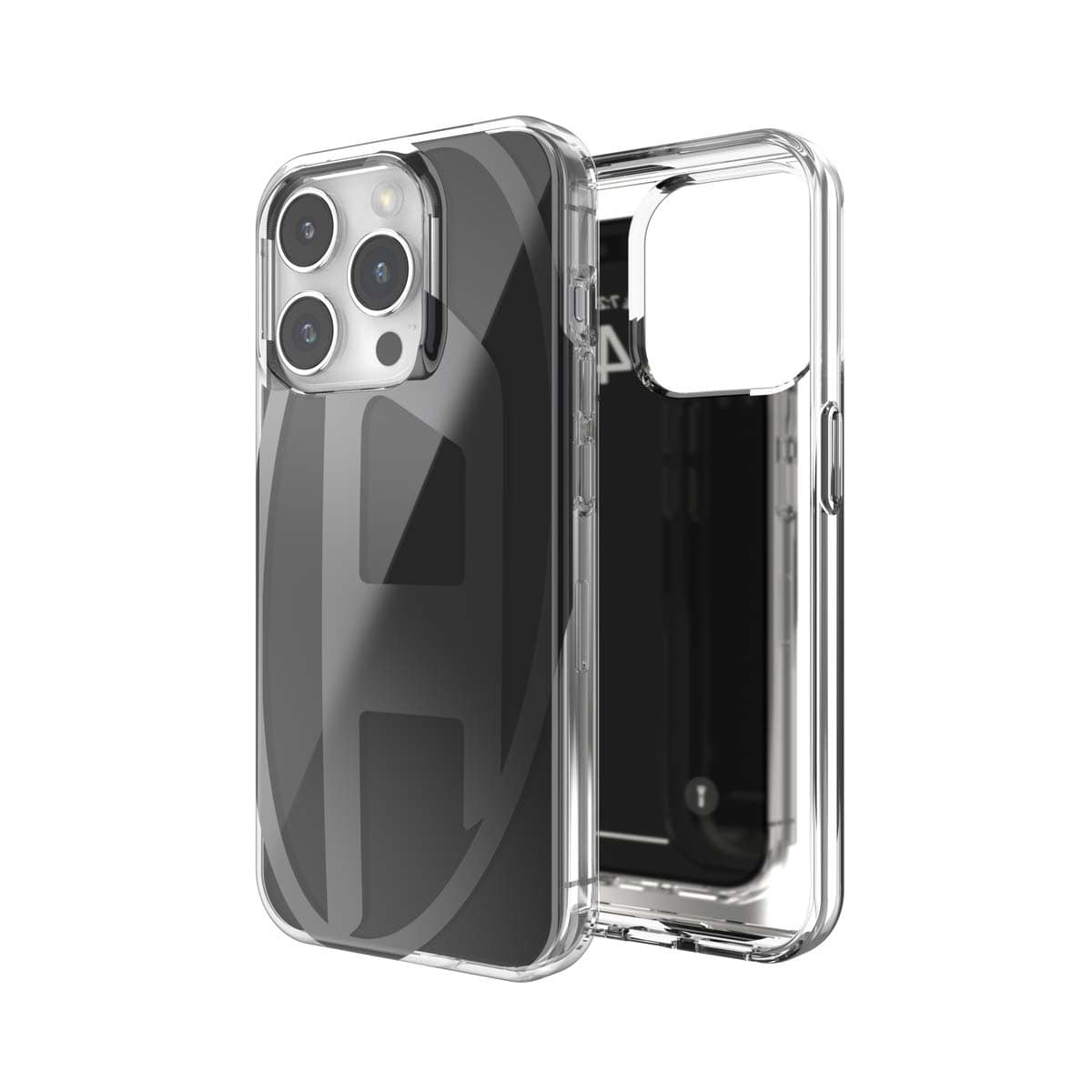 DIESEL iPhone15Proケース Oval D ブラック