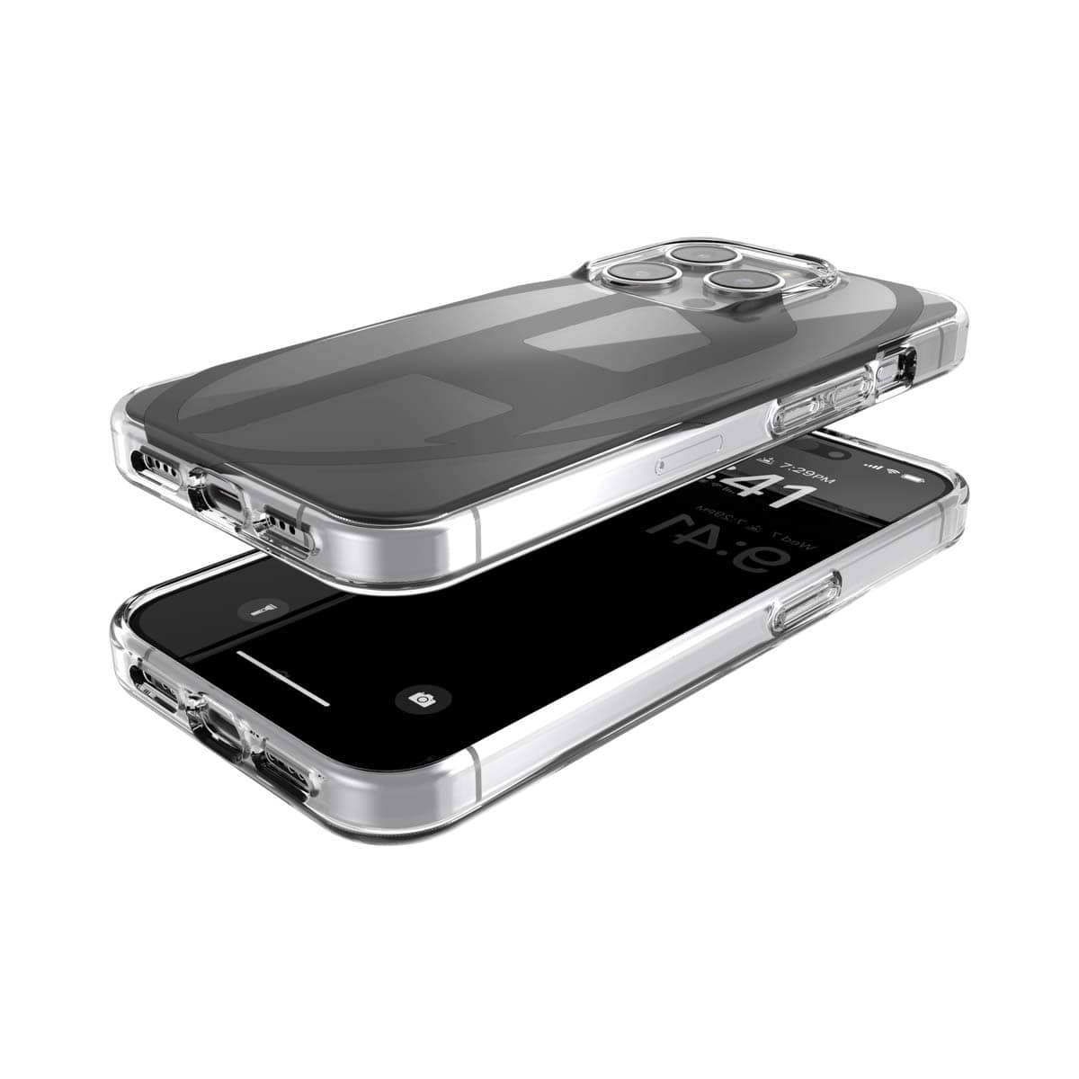 DIESEL iPhone15Proケース Oval D ブラック