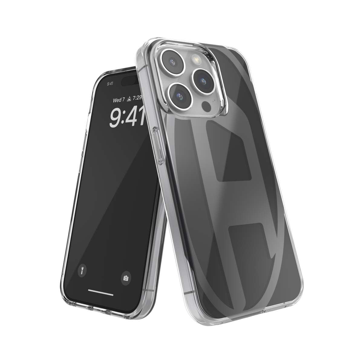 DIESEL iPhone15Proケース Oval D ブラック
