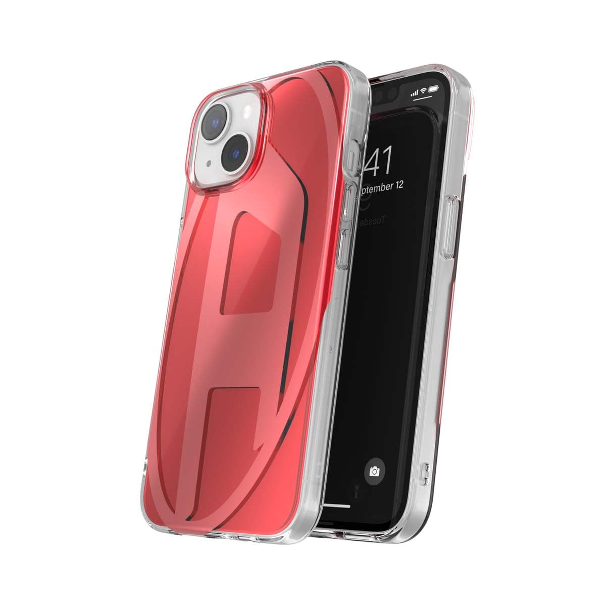 DIESEL iPhone14/13ケース Oval D レッド