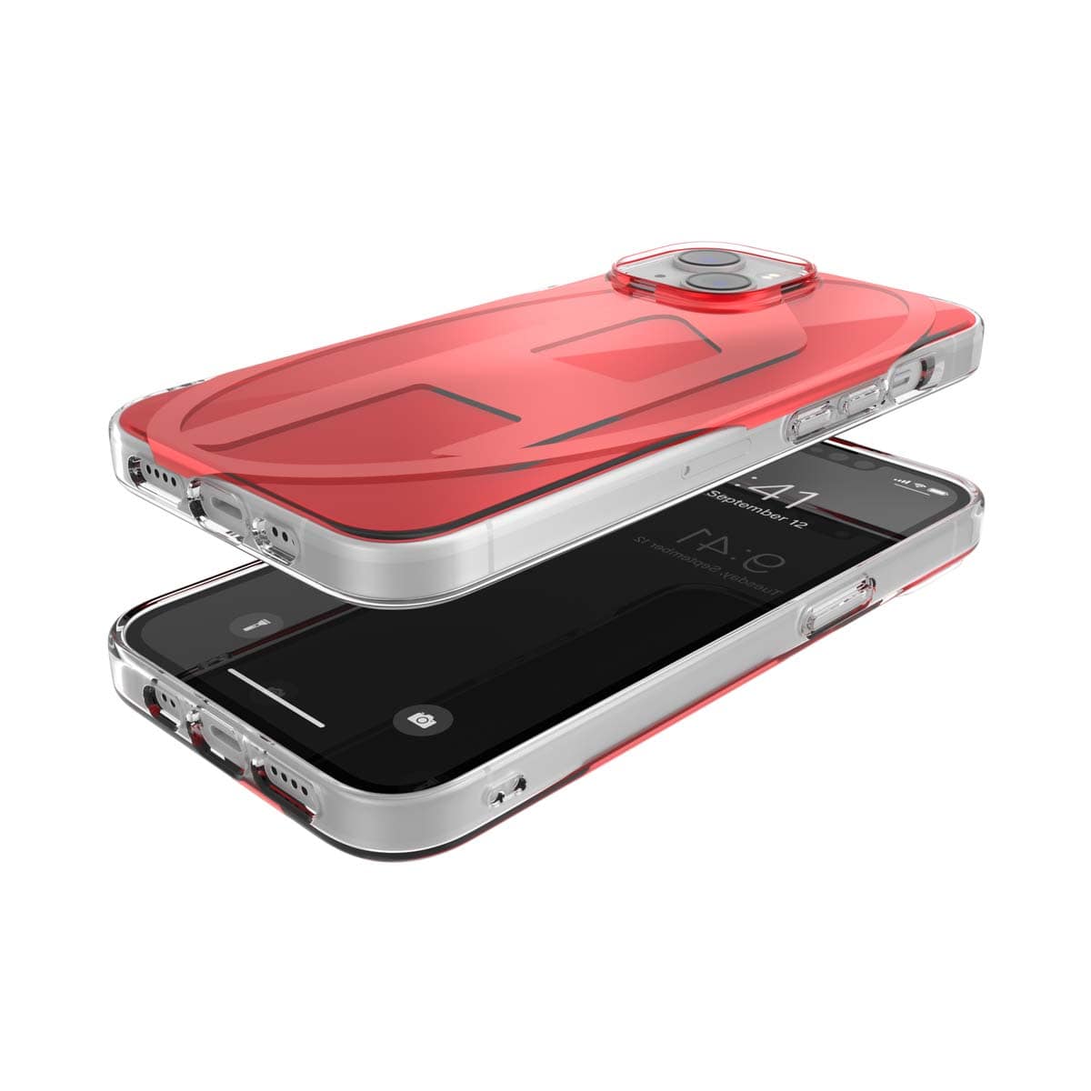 DIESEL iPhone14/13ケース Oval D レッド