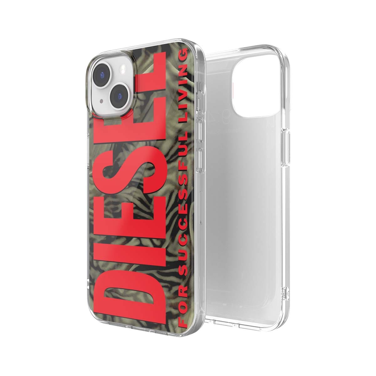 【DIESEL】Biscotto ミラーiPhoneケース MagSafe DIESEL iPhone14/13ケース Biscotto Camo レッド