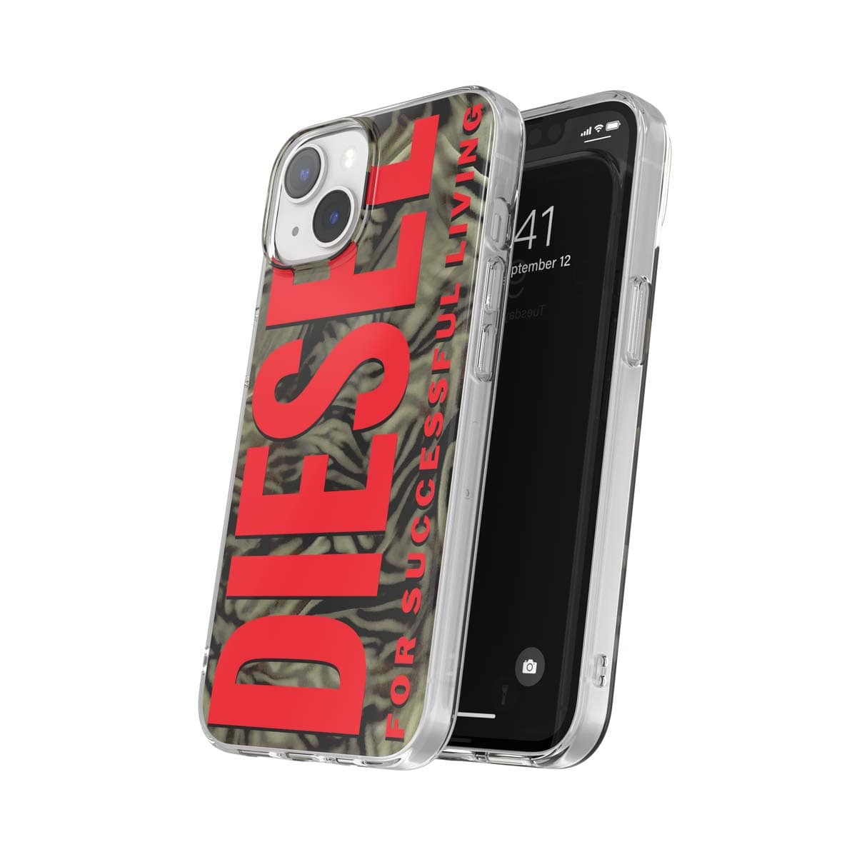 DIESEL iPhone14/13ケース Biscotto Camo レッド