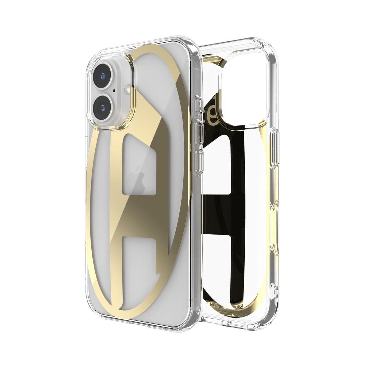 から厳選した D Oval 16ケース iPhone Mirror クリア/ゴールド Clear iPhoneアクセサリー