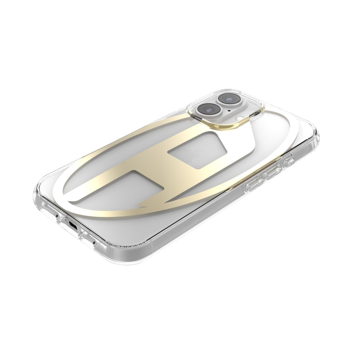 iPhone 16ケース Oval D Mirror Clear クリア/ゴールド
