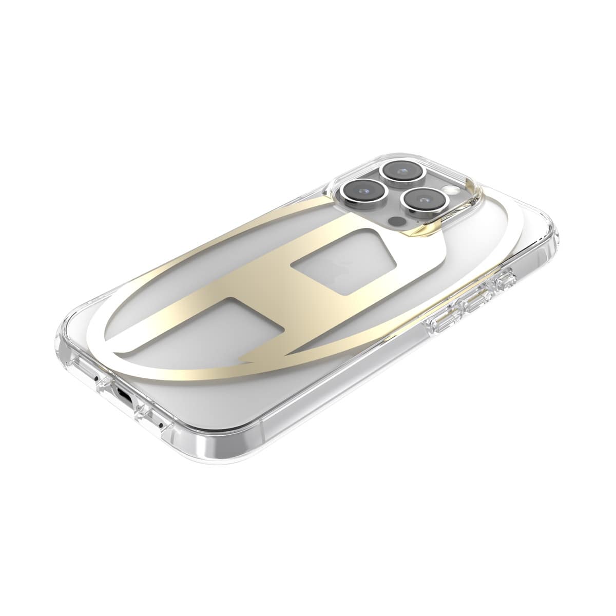 iPhone 16 Proケース Oval D Mirror Clear クリア/ゴールド
