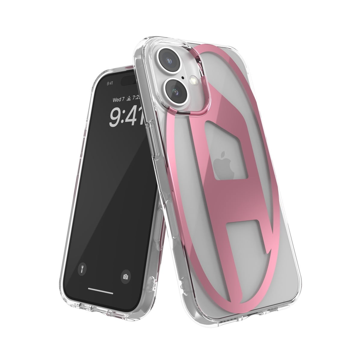大流行中！ iPhone 16ケース Oval D Mirror Clear クリア/ピンク iPhoneアクセサリー