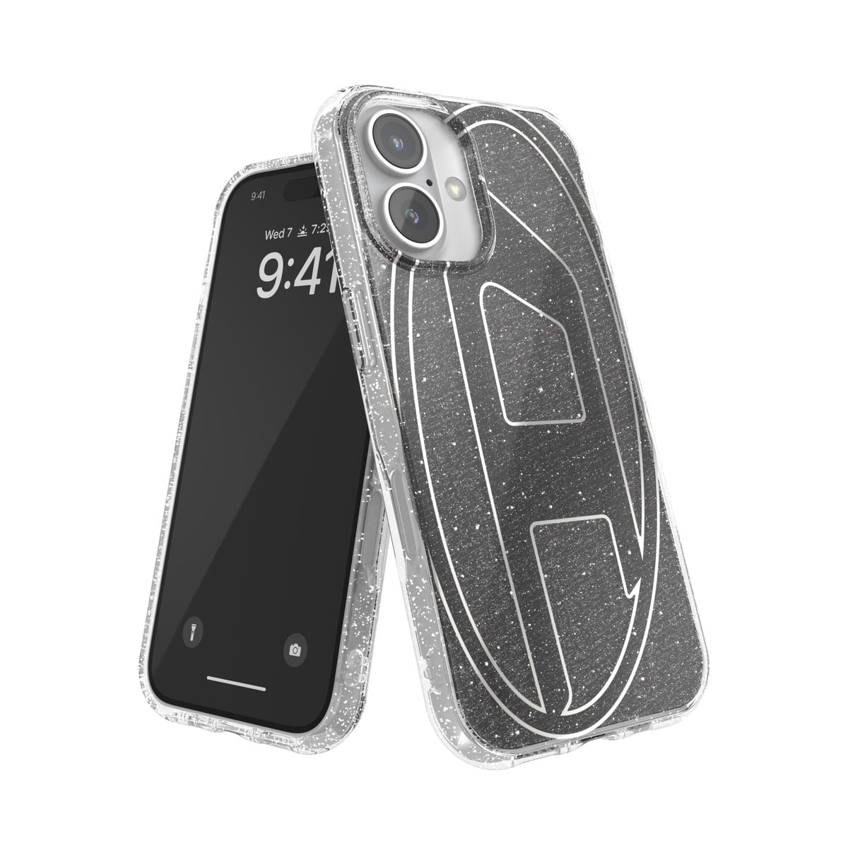 DIESEL[ディーゼル] iPhone 16 Pro Case Oval D GLOSSY CHAIN