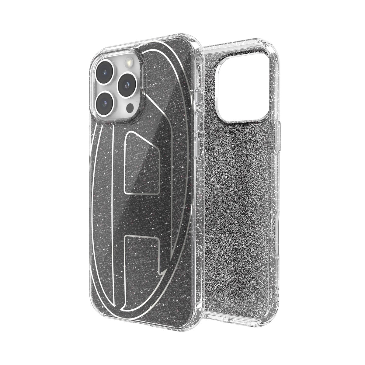 激安ショップ 食品 iPhone ブラック Glitter D Oval Maxケース Pro 16 iPhoneアクセサリー