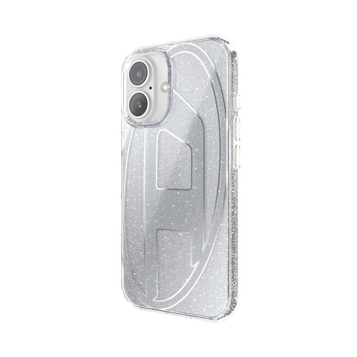 iPhone 16ケース Oval D Glitter シルバー